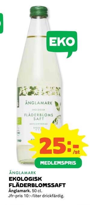 Coop Ekologisk fläderblomssaft erbjuda