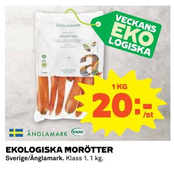Coop Ekologiska morötter erbjuda