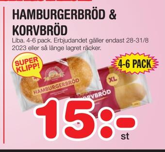 Nya Pulsen Hamburgerbröd & korvbröd erbjuda