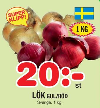 Nya Pulsen Lök gul/röd erbjuda