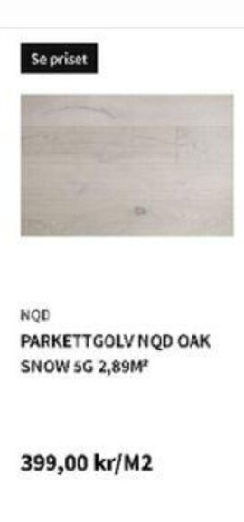 Bauhaus PARKETTGOLV NQD OAK SNOW 5G 2,89M² erbjuda