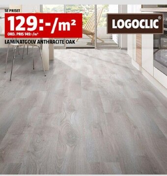 Bauhaus LAMINATGOLV ANTHRACITE OAK erbjuda
