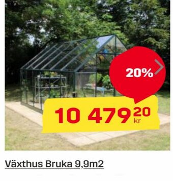 Byggmax Växthus Bruka 9,9m2 erbjuda