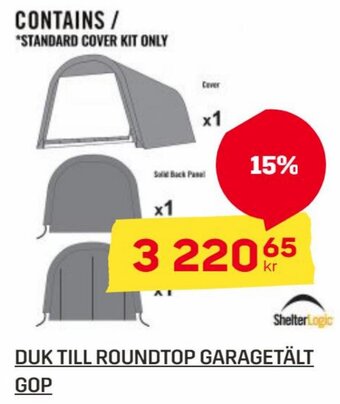 Byggmax DUK TILL ROUNDTOP GARAGETÄLT GOP erbjuda