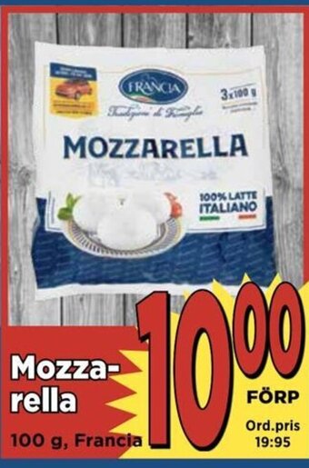 Supergrossen Mozzarella erbjuda
