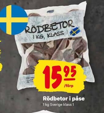 City Gross Rödbetor i påse erbjuda