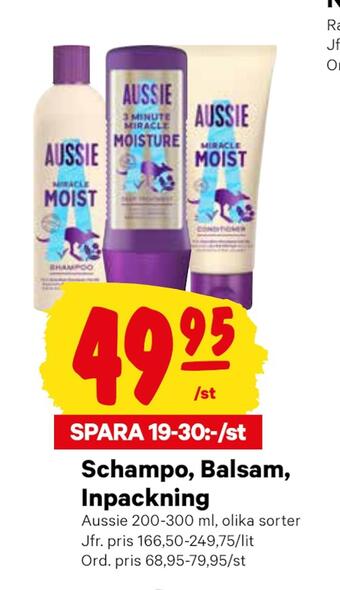 City Gross Schampo, balsam, inpackning erbjuda