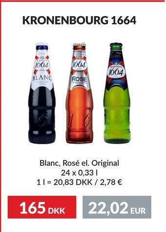 Nielsen Discount Blanc, rosé el. original 24 x 0,33 l 1 l = 20,83 dkk / 2,78 € erbjuda