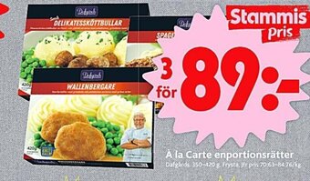 ICA Nära À la Carte enportionsrätter Dafgårds. 350-420 g. erbjuda