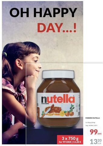 Nielsen Discount Nutella chokladpålägg erbjuda