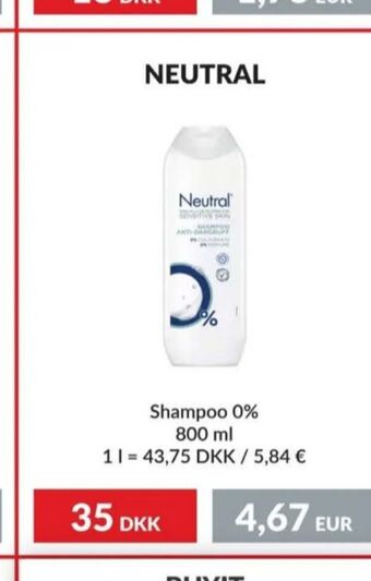 Nielsen Discount Neutral shampoo erbjuda