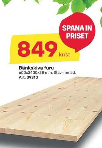 Byggmax Bänkskiva furu erbjuda