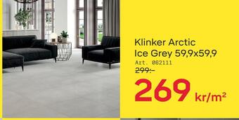 Byggmax Klinker arctic ice grey 59,9x59,9 erbjuda
