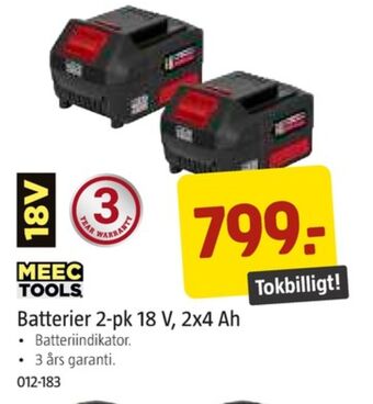 Jula Meec tools batteri erbjuda