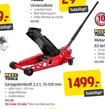 Jula Meec tools domkraft erbjuda