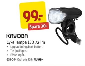 Jula Kayoba cykelbelysning erbjuda