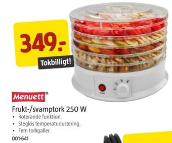 Jula Menuett frukttork erbjuda