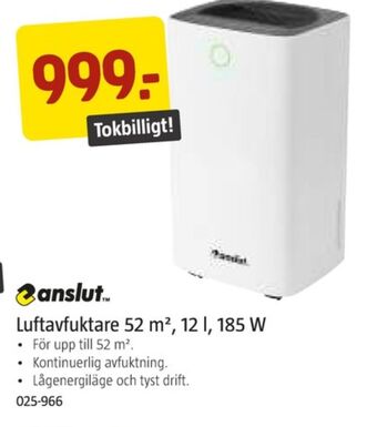 Jula Anslut luftavfuktare erbjuda