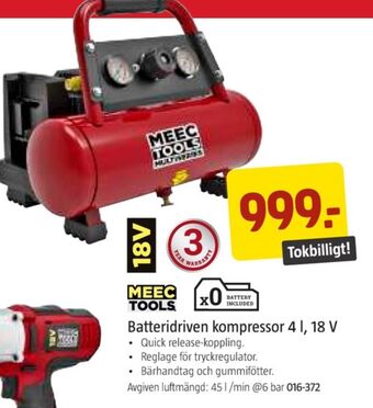 Jula Meec tools kompressor erbjuda