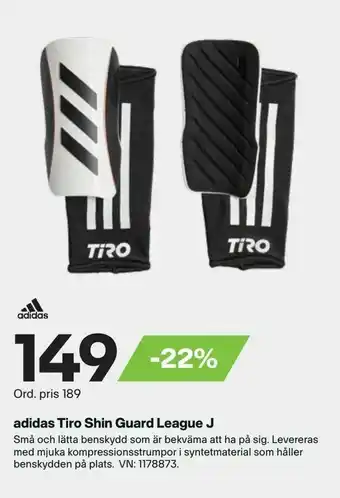 XXL adidas Tiro Shin Guard League J erbjuda