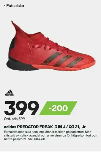 XXL adidas PREDATOR FREAK .3 IN J / Q3 21, Jr erbjuda