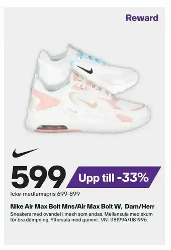 XXL Nike Air Max Bolt Mns/Air Max Bolt W, Dam/Herr erbjuda