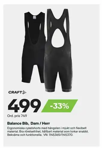 Balance Bib, Dam / Herr