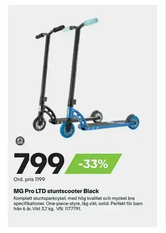 XXL MG Pro LTD stuntscooter Black erbjuda