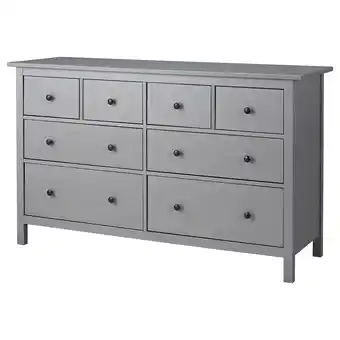 IKEA Hemnes byrå med 8 lådor, grå laserad, 160x96 cm erbjuda