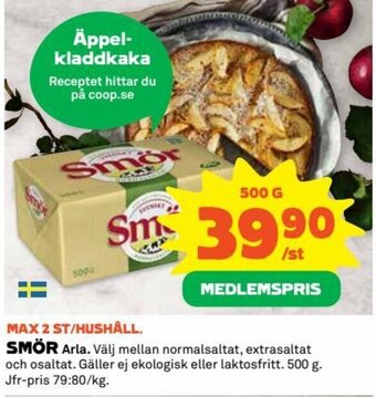 Coop Extra SMÖR Arla erbjuda