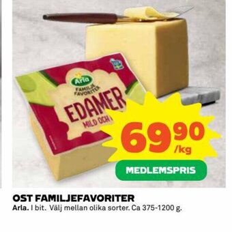 Coop Extra OST FAMILJEFAVORITER Arla erbjuda