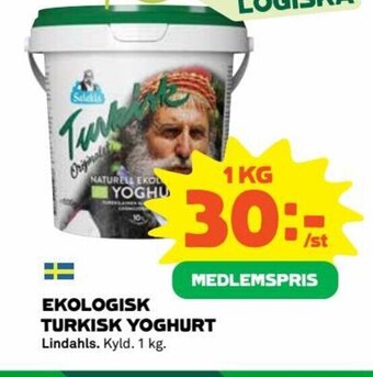 EKOLOGISK TURKISK YOGHURT Lindahls