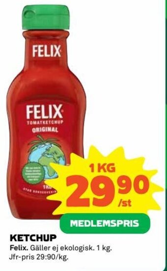 Coop Extra KETCHUP Felix erbjuda