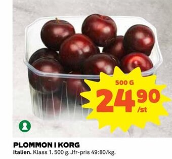 Coop Extra PLOMMON I KORG erbjuda