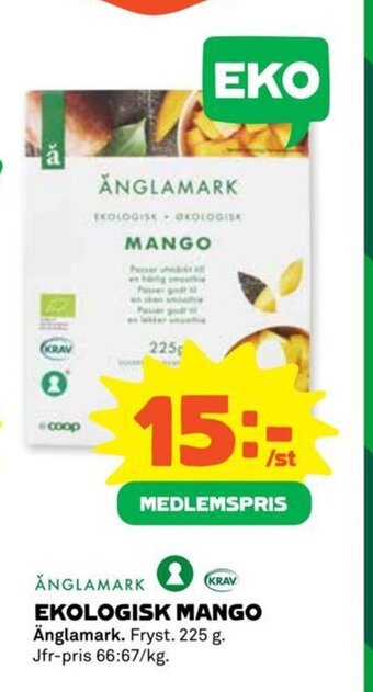 Coop EKOLOGISK MANGO Änglamark erbjuda