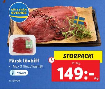 Lidl Färsk lövbiff erbjuda