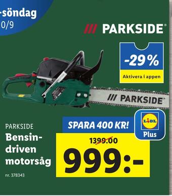 Lidl Bensindriven motorsåg erbjuda