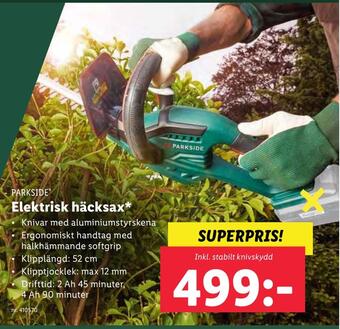 Lidl Elektrisk häcksax erbjuda