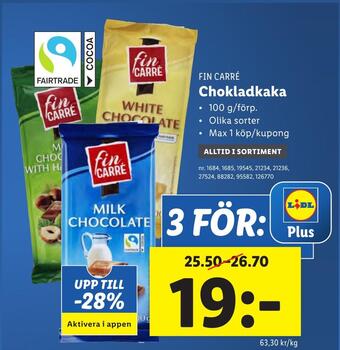 Lidl Chokladkaka erbjuda