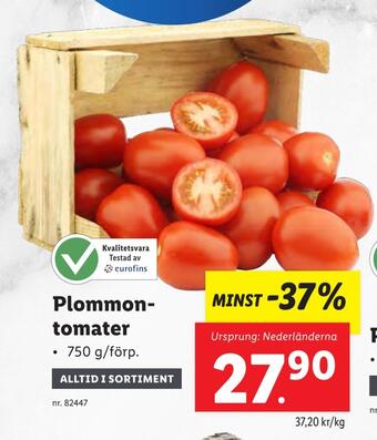 Lidl Plommontomater erbjuda