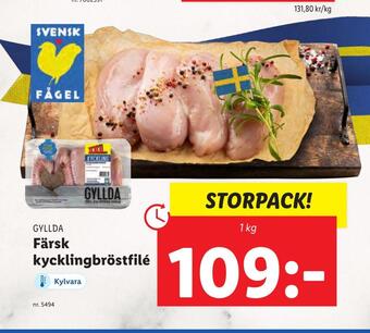 Lidl Färsk kycklingbröstfilé erbjuda