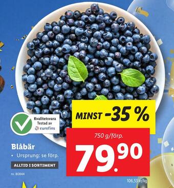 Lidl Blåbär erbjuda