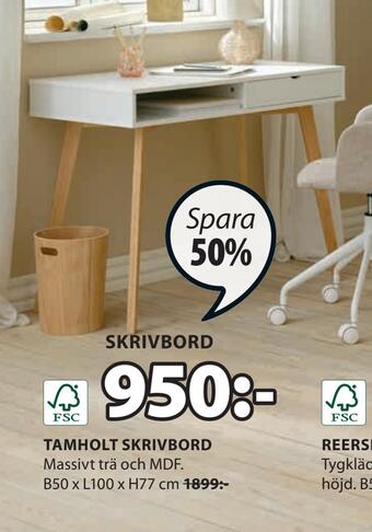 JYSK Tamholt skrivbord erbjuda