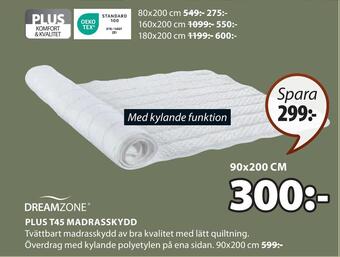 JYSK Plus t45 madrasskydd erbjuda
