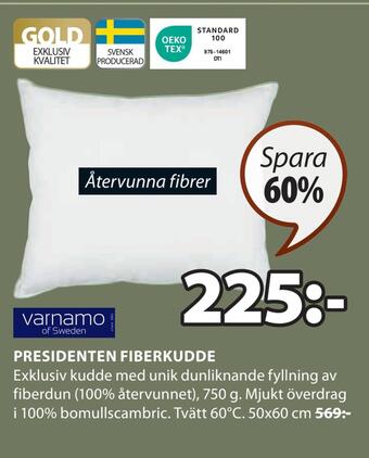 JYSK Presidenten fiberkudde erbjuda