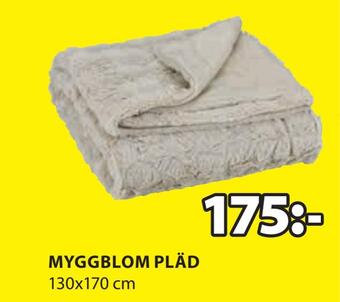 JYSK Myggblom pläd erbjuda