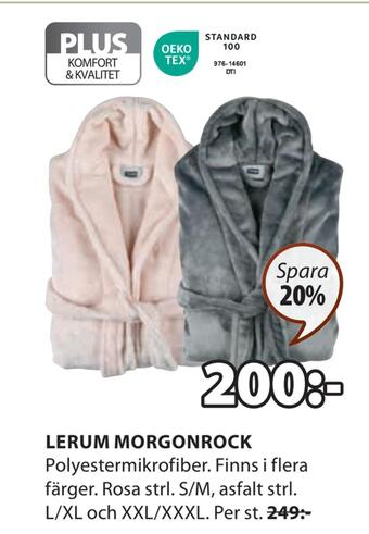 JYSK Lerum morgonrock erbjuda