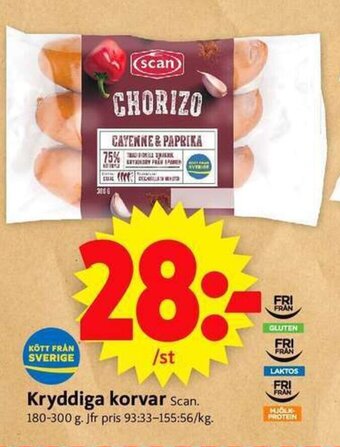 ICA Supermarket Kryddiga korvar Scan erbjuda
