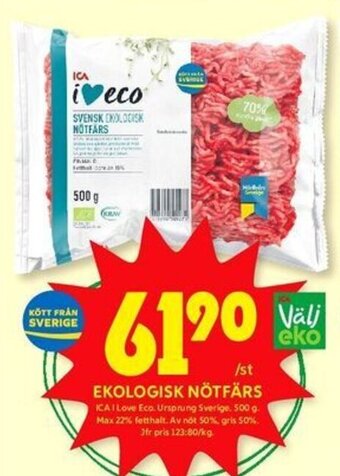 ICA Kvantum EKOLOGISK NÖTFÄRS erbjuda