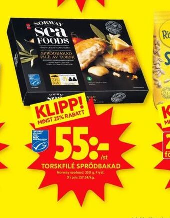 ICA Kvantum Norway sea foods torskfilé panerad erbjuda